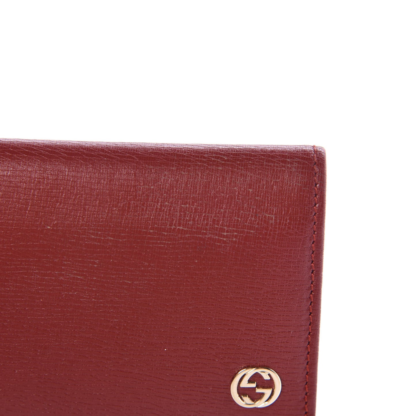 Calfskin Interlocking G French Wallet Red
