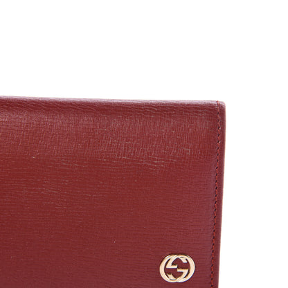 Gucci Calfskin Interlocking G French Wallet Red 8 of 12