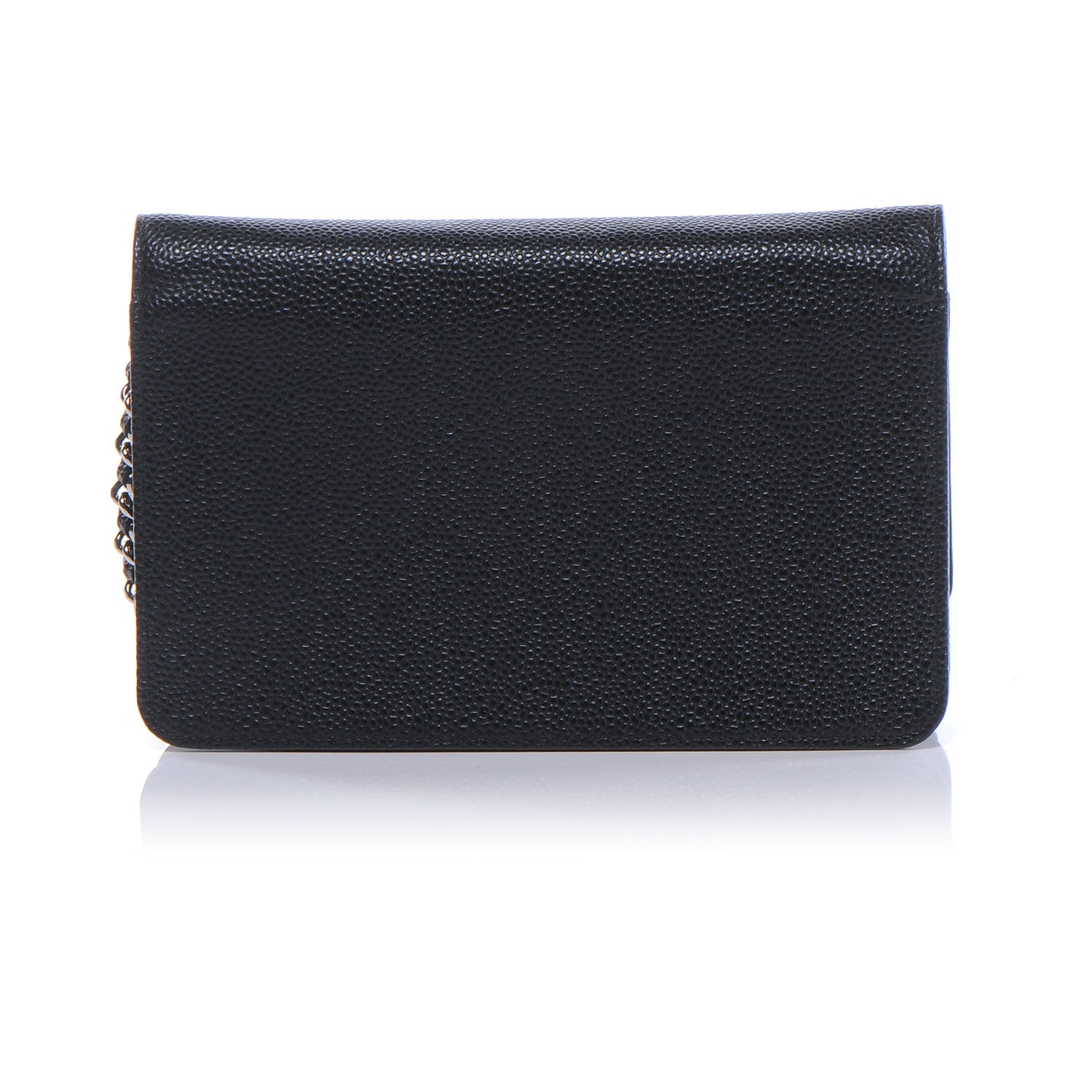 Chanel Caviar CC Wallet on Chain Black 3 of 7