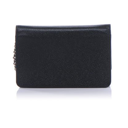 Chanel Caviar CC Wallet on Chain Black 3 of 7