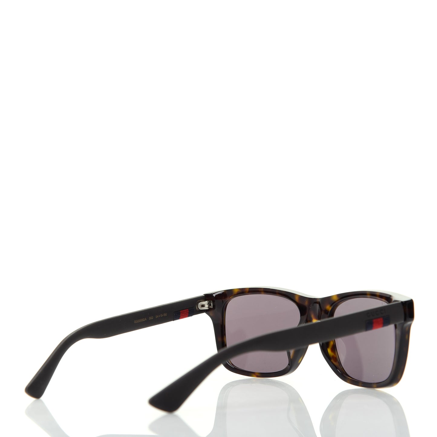 Acetate Square Frame Web Sunglasses GG0008S Tortoise