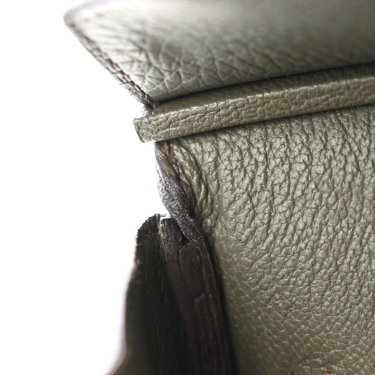 Taurillon Clemence Birkin 35 Vert De Gris