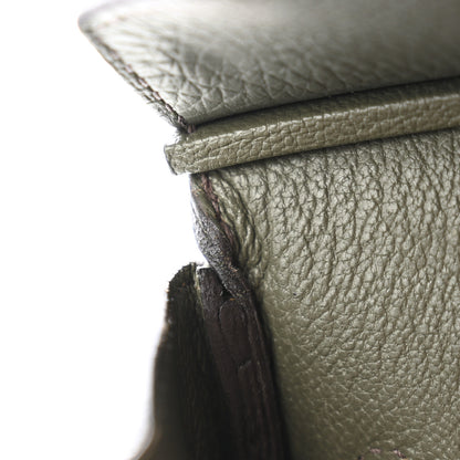 Hermes Taurillon Clemence Birkin 35 Vert De Gris 11 of 12