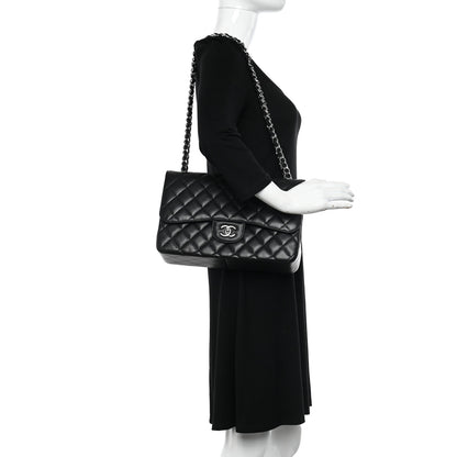 Chanel Caviar Quilted Jumbo Double Flap Black 2 of 14