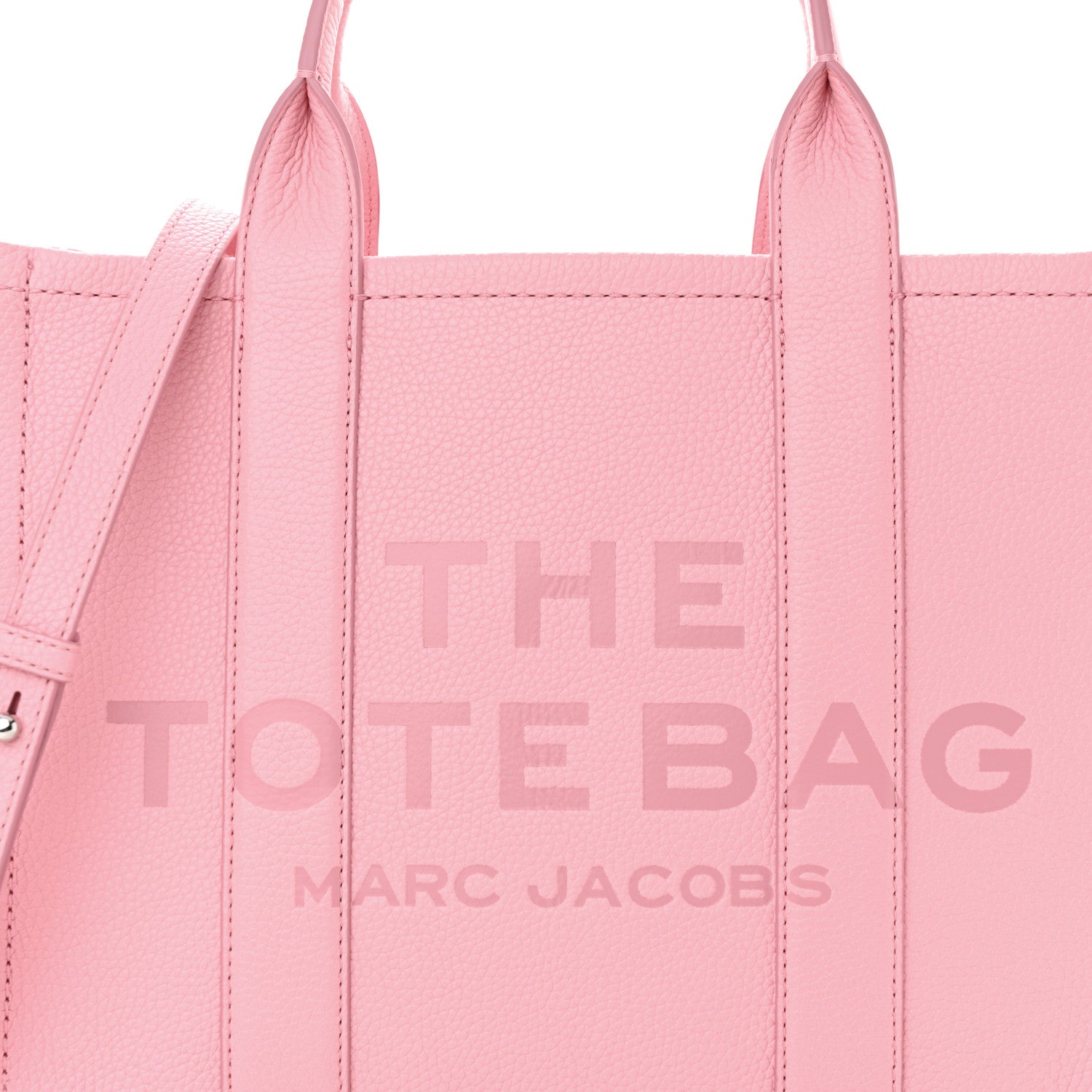 Marc Jacobs Grained Calfskin Medium The Tote Bag Ribbon Pink 9 of 12