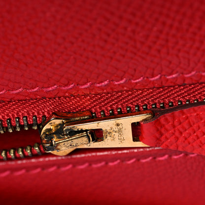 Hermes Epsom Kelly Sellier 35 Rouge Casaque 19 of 35