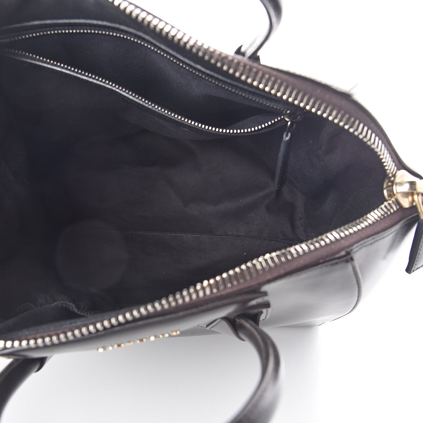 Shiny Lord Calfskin Medium Antigona Dark Brown