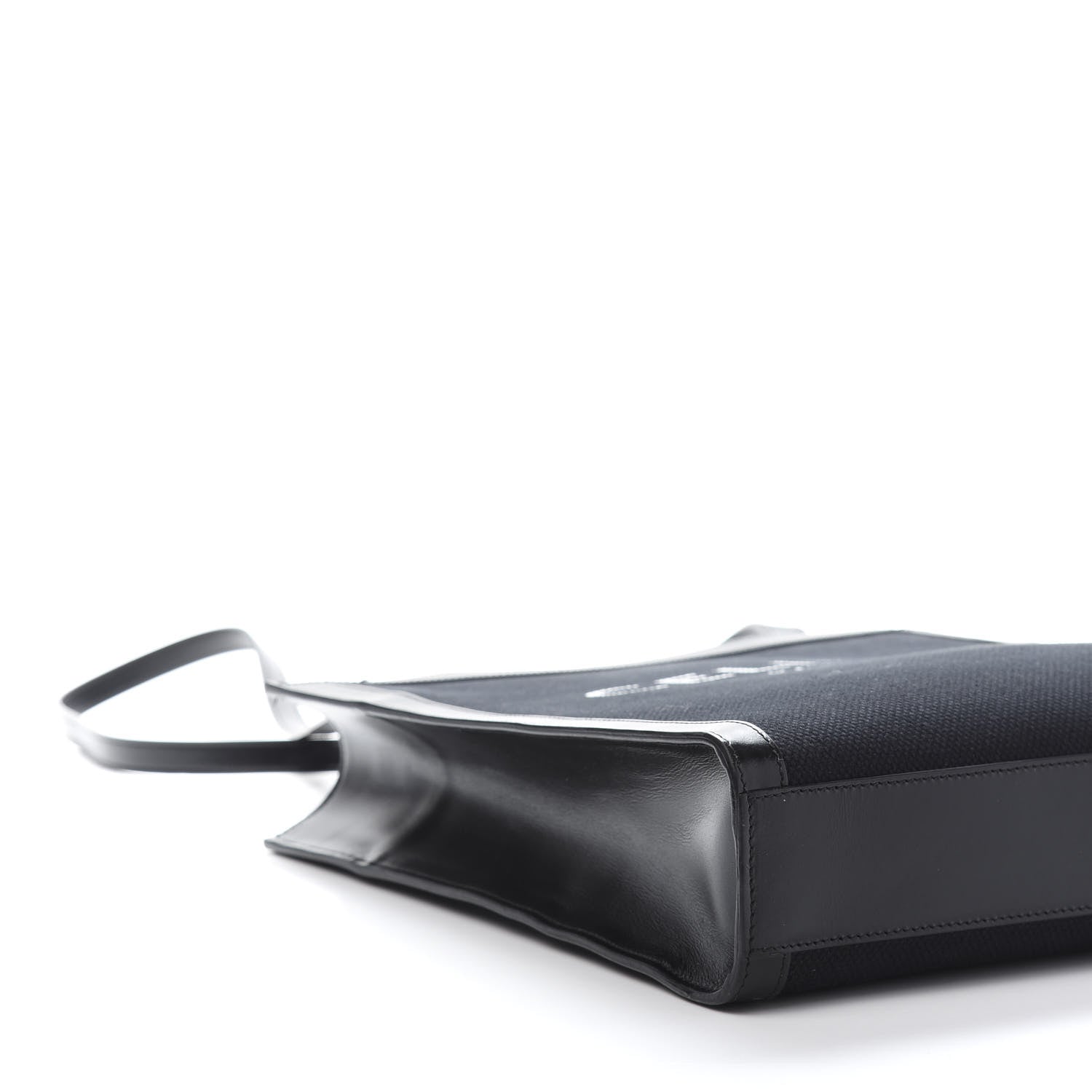 Celine Canvas Calfskin Small Vertical Cabas Black 10 of 12