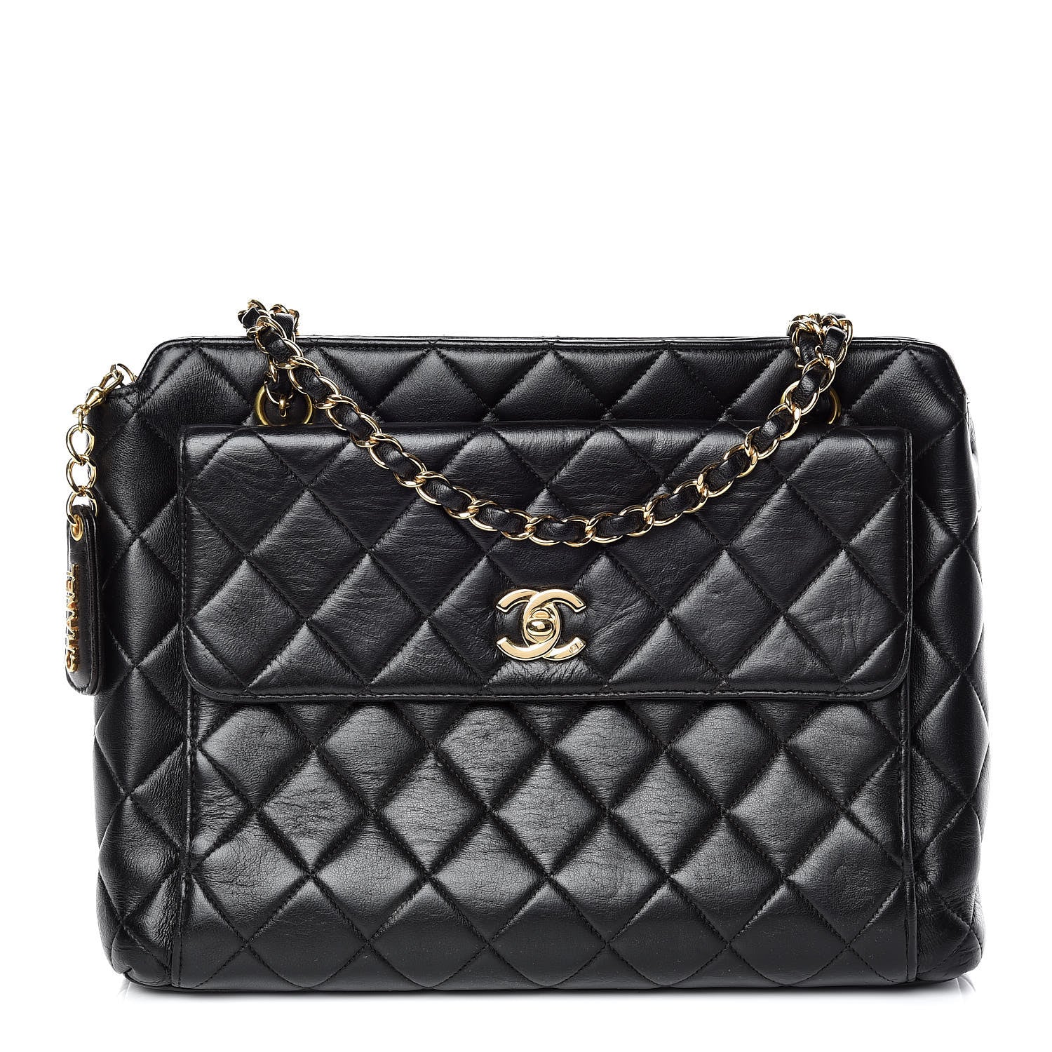 Chanel Lambskin Quilted Shoulder Bag Black 1 of 11