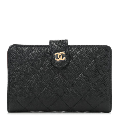 Chanel Caviar Quilted CC French Wallet Black 1 of 8
