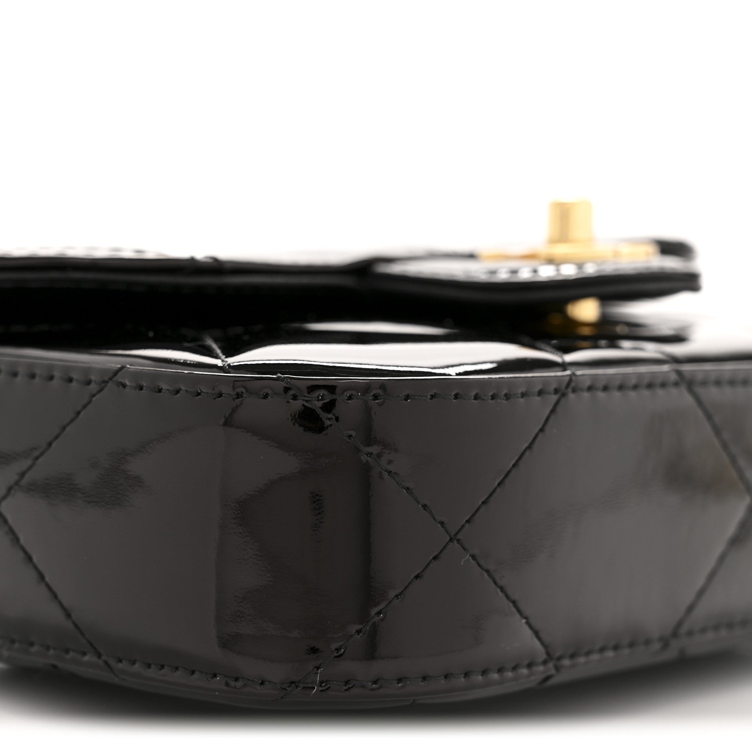 Chanel Metallic Mirror Calfskin Mini Top Handle Clutch With Chain
