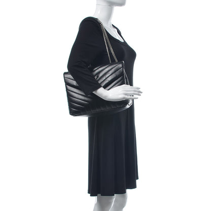 Saint Laurent Calfskin Y Quilted Monogram Medium Loulou Chain Satchel Black 2 of 7