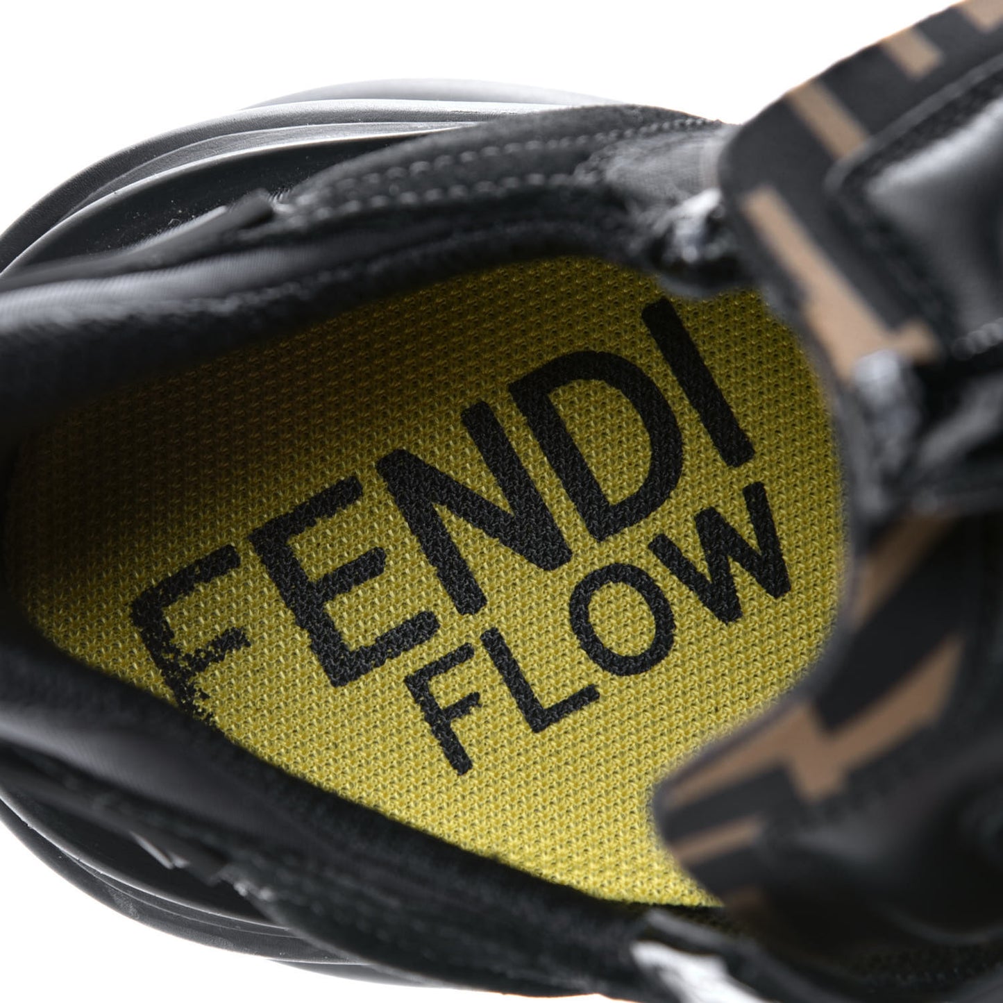 Nylon Suede Mens Fendi Flow Low Top Sneakers 8 Black