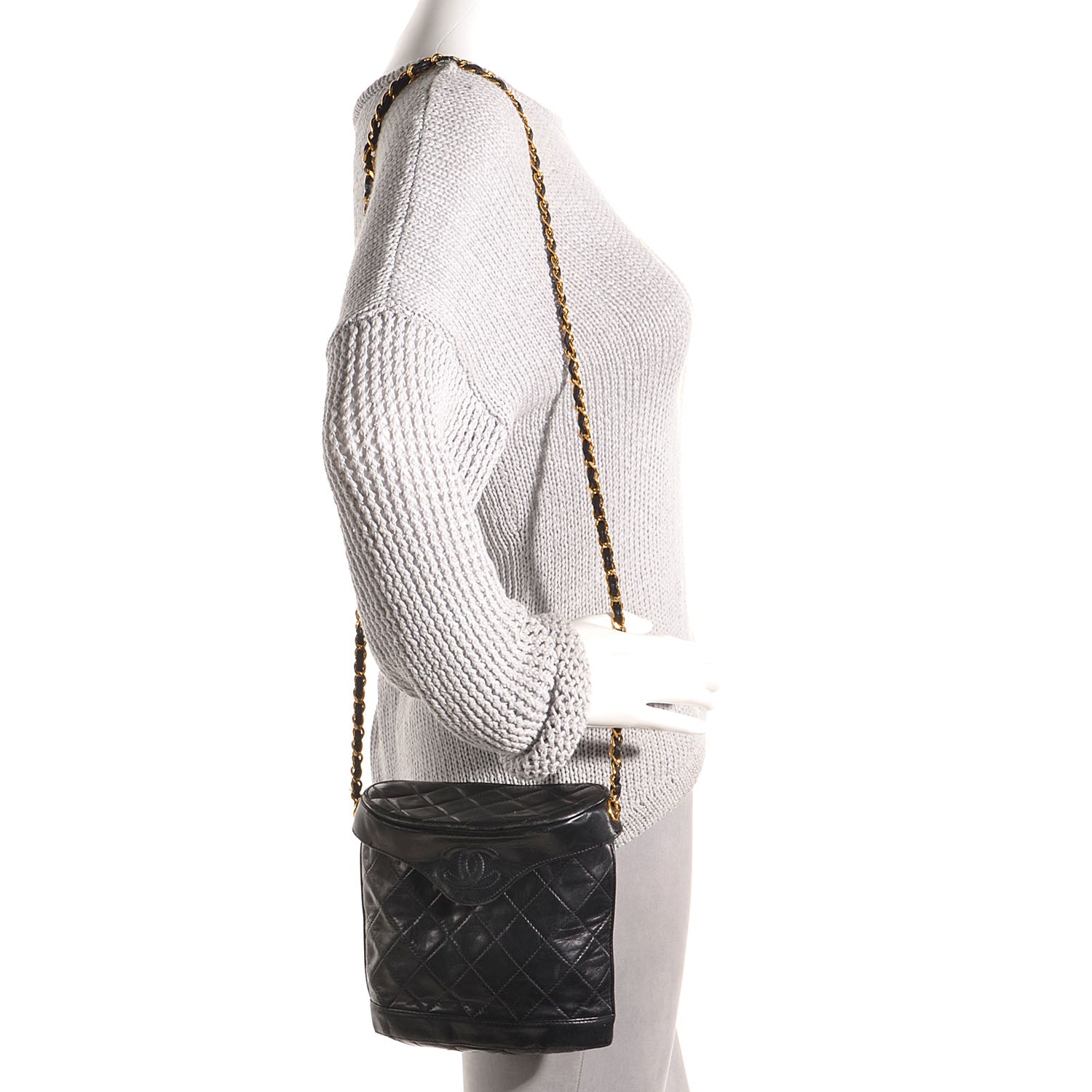 Chanel Lambskin Quilted Shoulder Bag Black 2 of 8