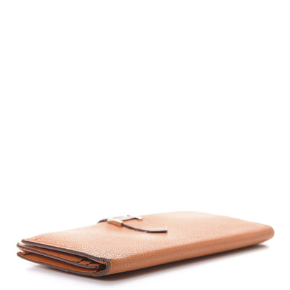 Hermes Chevre Mysore Bearn Gusset Wallet Orange 4 of 15