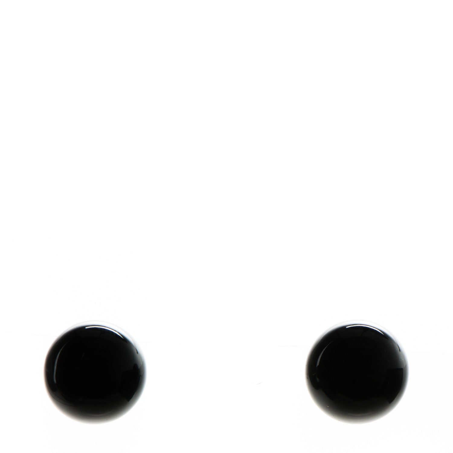 Tiffany Sterling Silver Black Onyx 10mm Ziegfeld Earrings 1 of 6