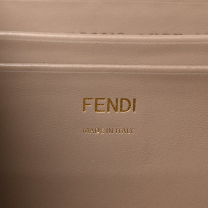 Fendi Denim Jacquard FF Effect Vitello Grace Mini Baguette Dove White Dove 6 of 10