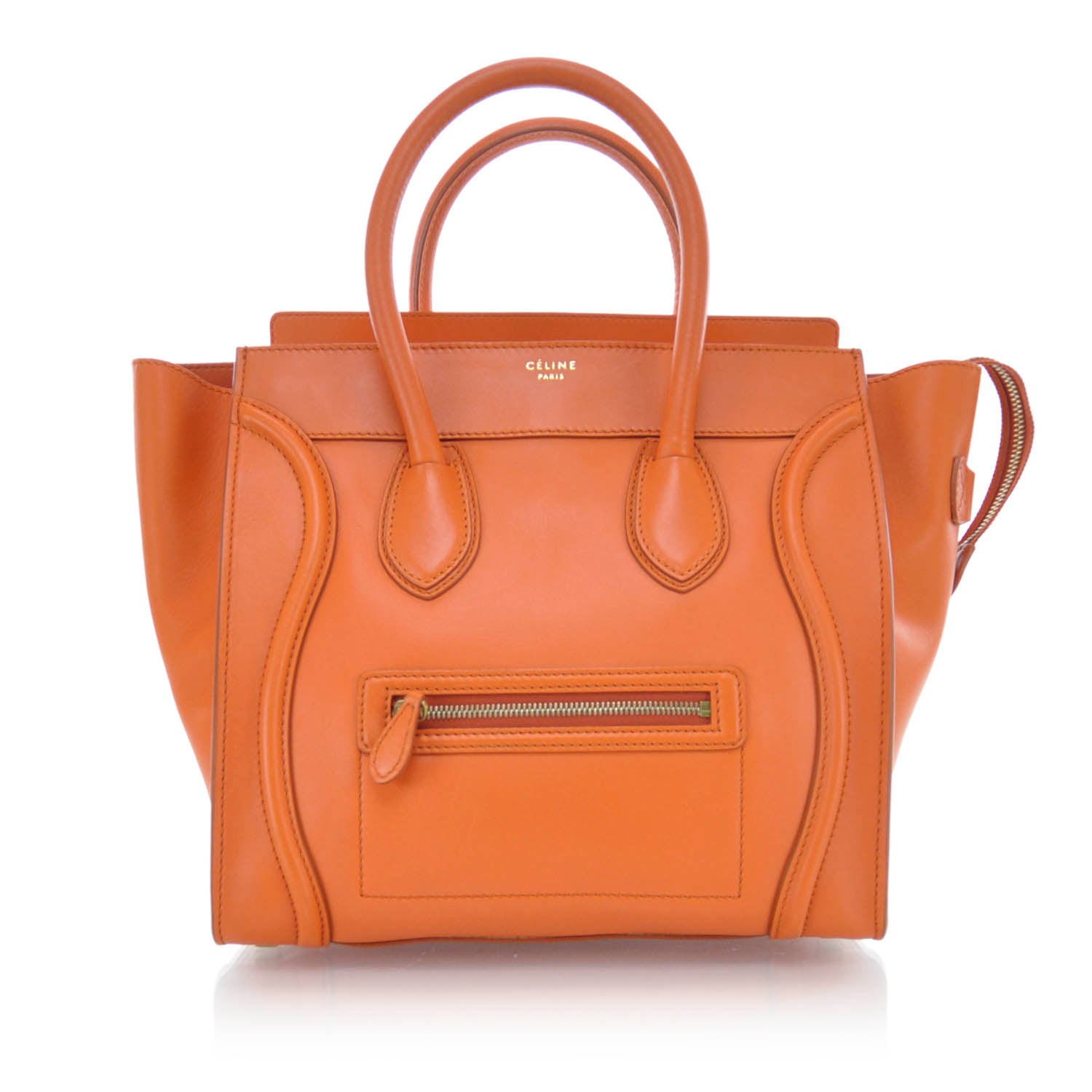 Celine Smooth Calfskin Mini Luggage Orange 1 of 10