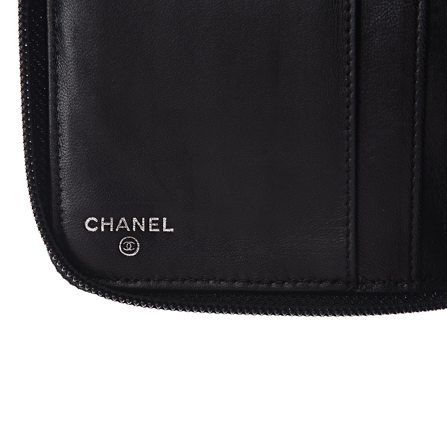 Chanel Patent Calfskin Lucky Symbols Zip Around Wallet Black 7 of 9