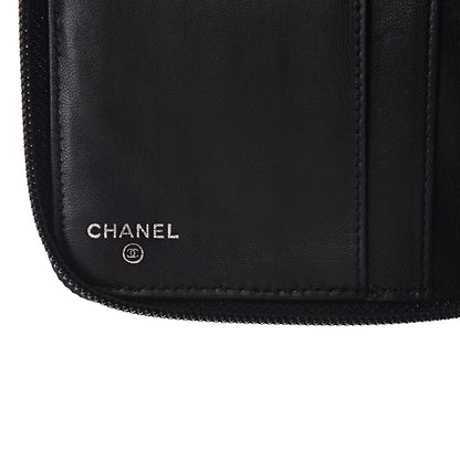 Chanel Patent Calfskin Lucky Symbols Zip Around Wallet Black 7 of 9