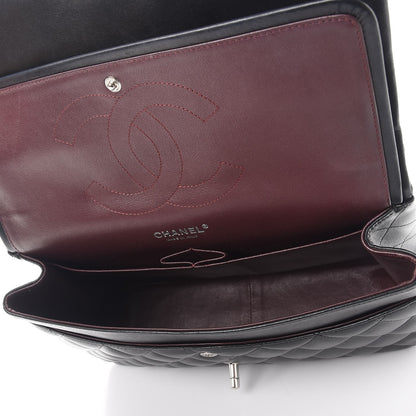 Chanel Lambskin Quilted Jumbo Double Flap Black 6 of 15