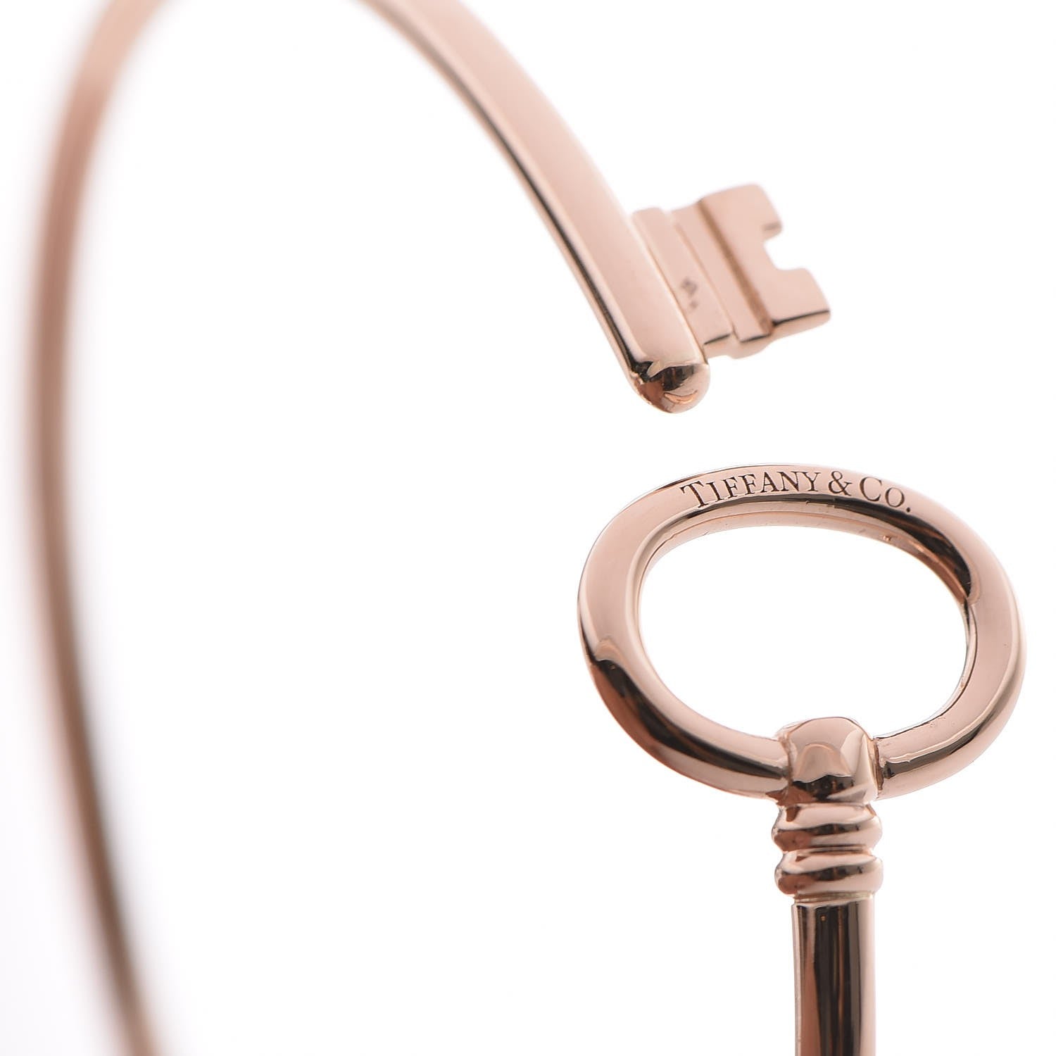 Tiffany 18K Rose Gold Keys Wire Bracelet 5 of 7