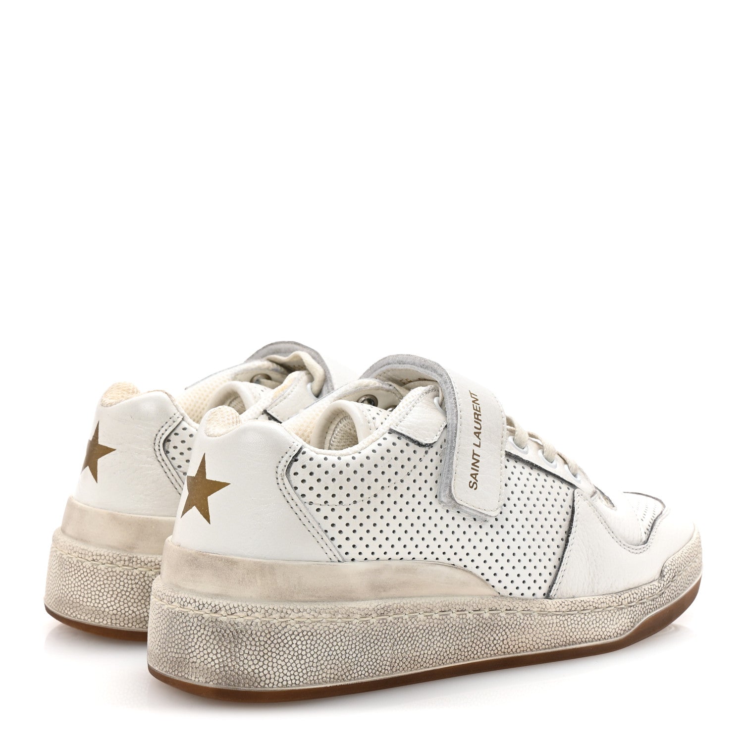 Saint Laurent Calfskin Perforated Womens SL24 Sneakers 36 White 5 of 10
