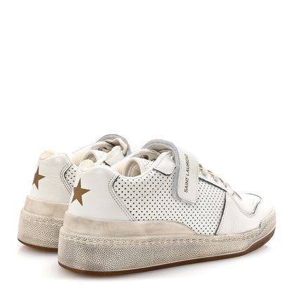 Saint Laurent Calfskin Perforated Womens SL24 Sneakers 36 White 5 of 10