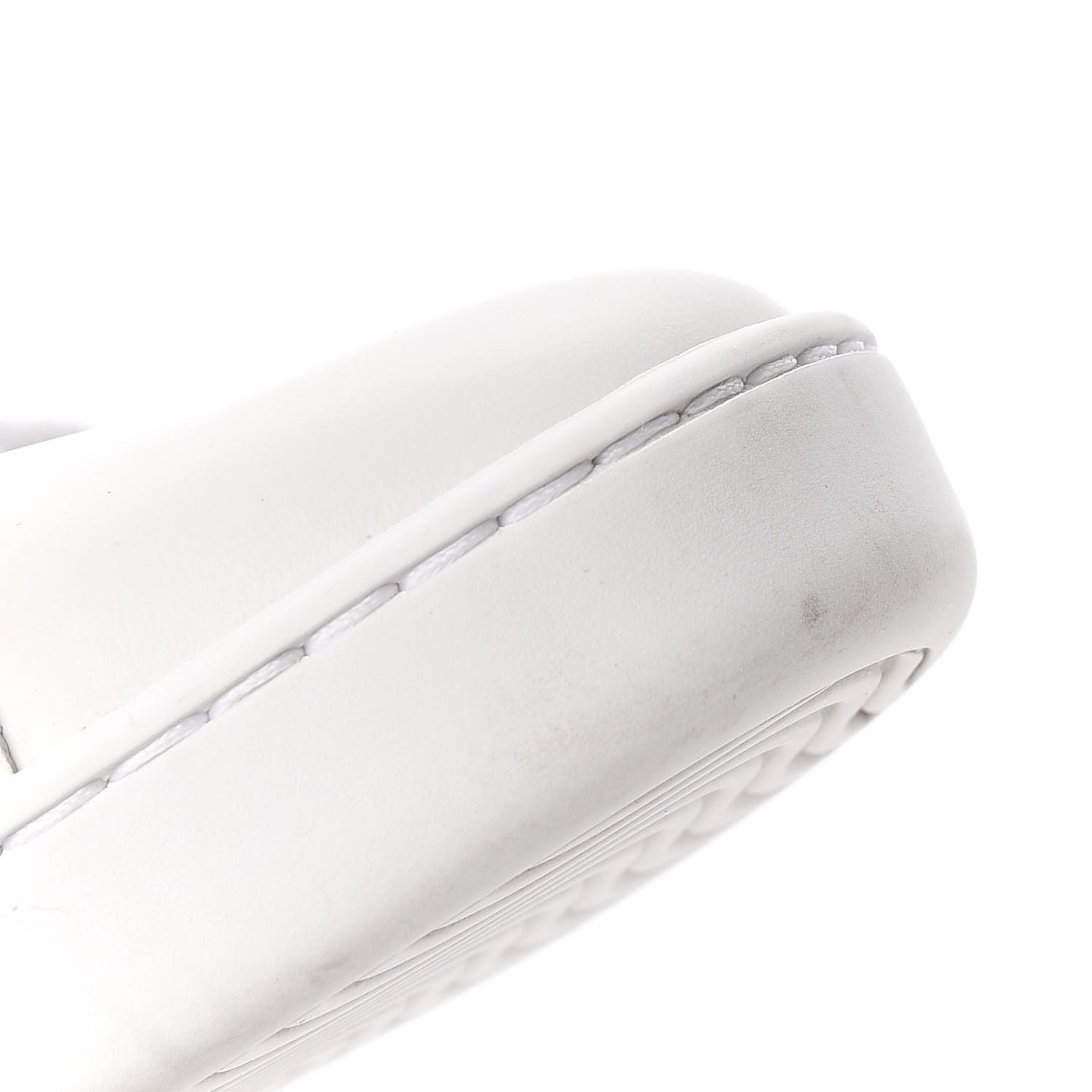 Calfskin Web Pearl Studded Womens Ace Sneakers 38 White