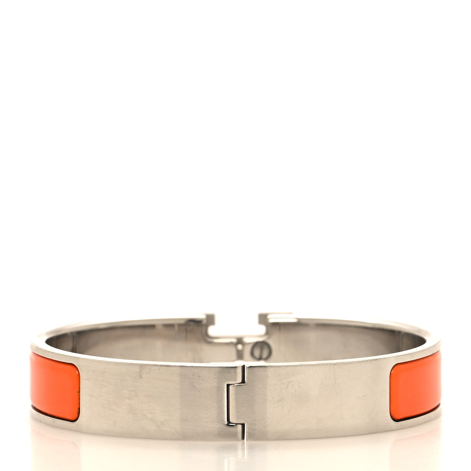 Hermes Enamel Narrow Clic Clac H Bracelet PM Orange 3 of 5