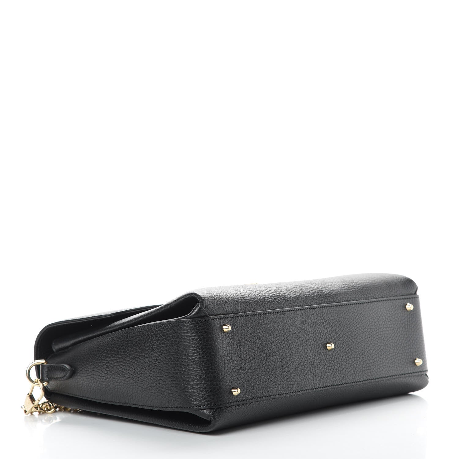 Gucci Dollar Calfskin Medium Interlocking G Top Handle Shoulder Bag Black 4 of 14
