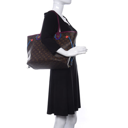 Louis Vuitton Monogram Totem Neverfull MM Magenta 2 of 10