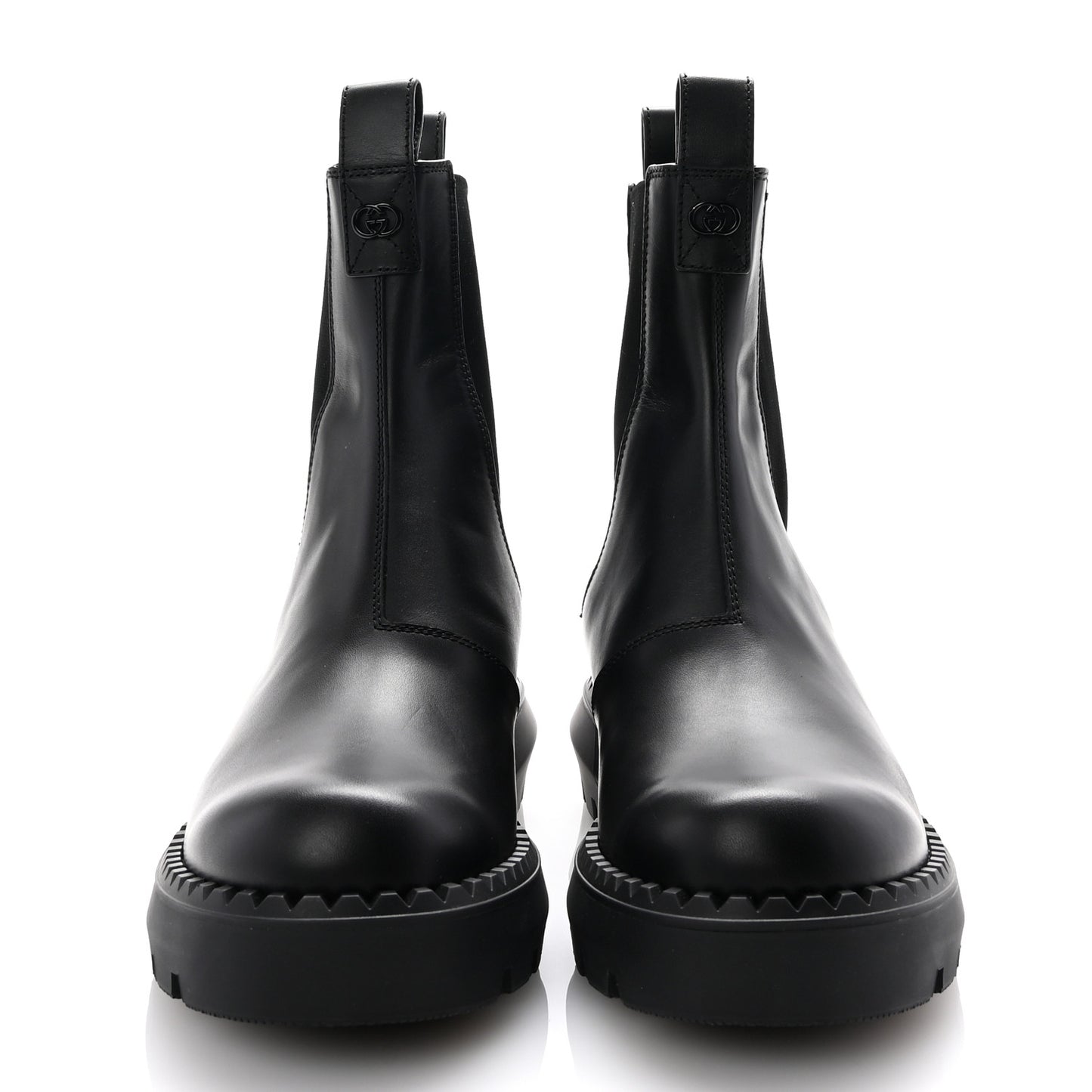 Sierra Calfskin Double Stretch Rib Mens Chelsea Boots 8.5 Black