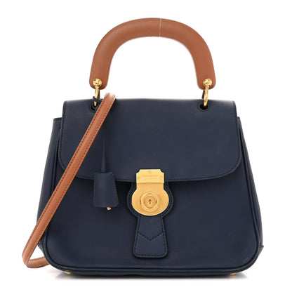 Burberry Trench Calfskin Medium DK88 Top Handle Bag Ink Blue 1 of 16