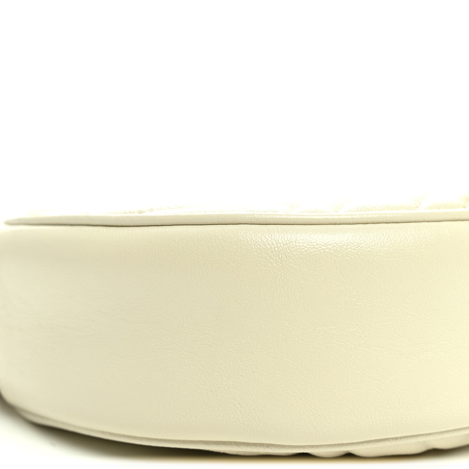 Gucci Calfskin Matelasse Mini GG Marmont Round Shoulder Bag White White 9 of 10