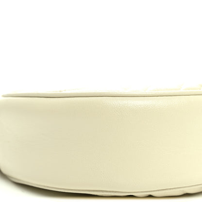 Gucci Calfskin Matelasse Mini GG Marmont Round Shoulder Bag White White 9 of 10