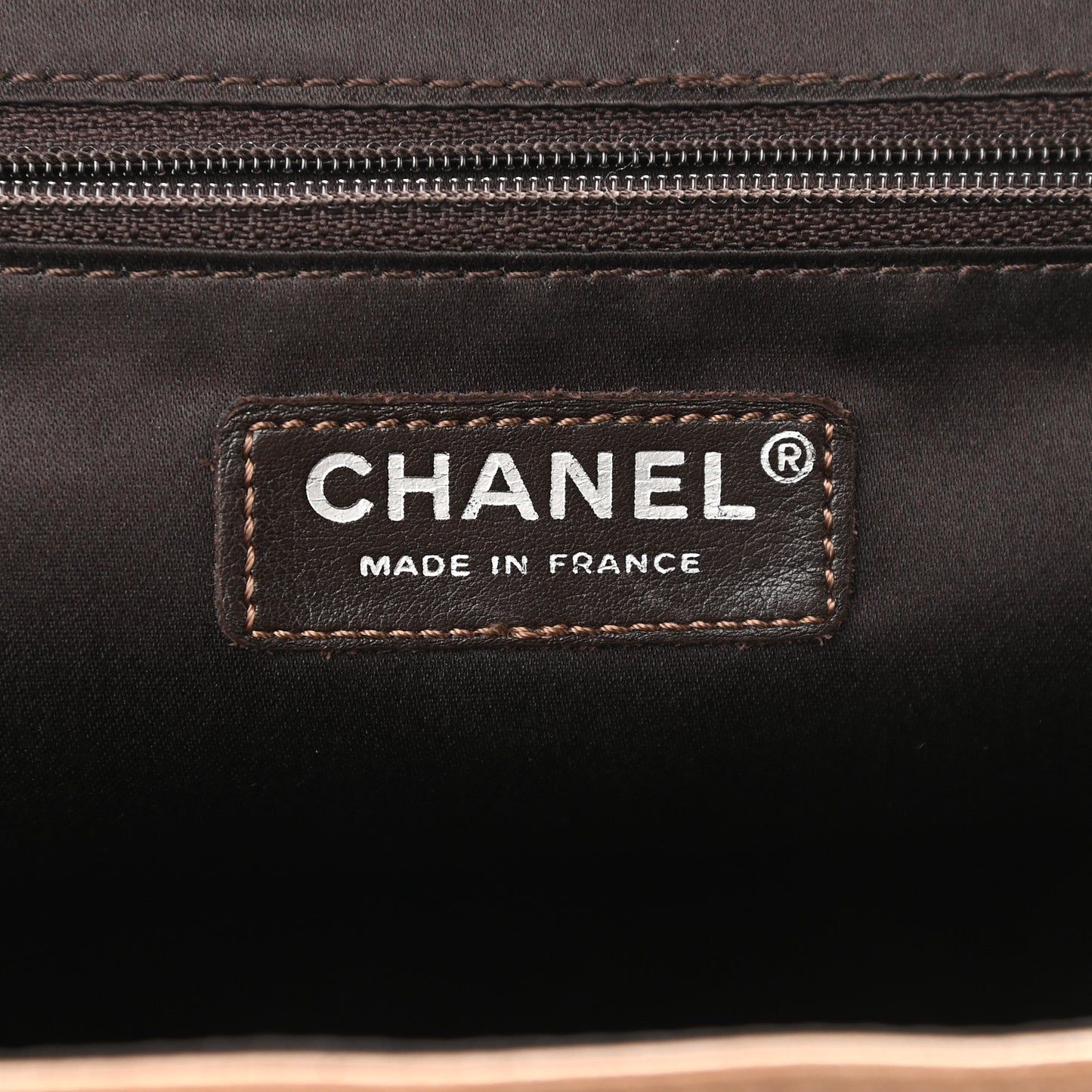 Calfskin Quilted Frame Flap Brown