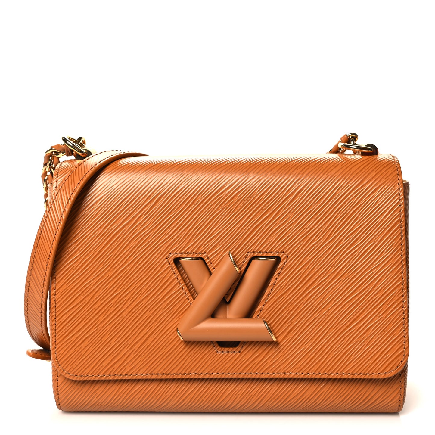Epi Twist Shoulder Bag MM Gold Miel