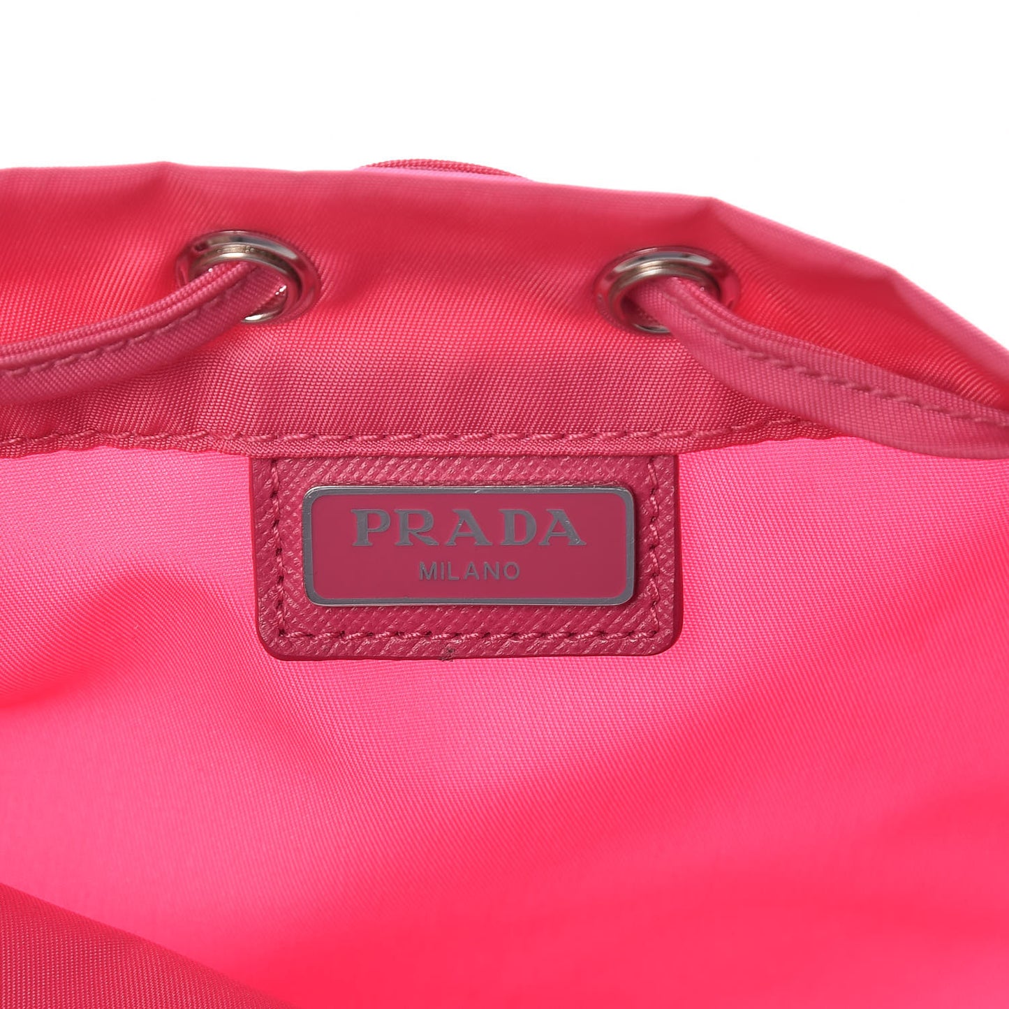 Nylon Vela Drawstring Pouch Fuxia