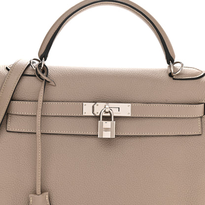 Hermes Taurillon Clemence Kelly Retourne 32 Gris Tourterelle 9 of 14