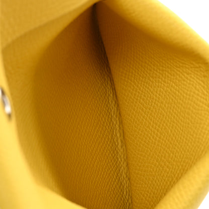 Hermes Epsom Calvi Duo Card Case Jaune De Naples 6 of 8
