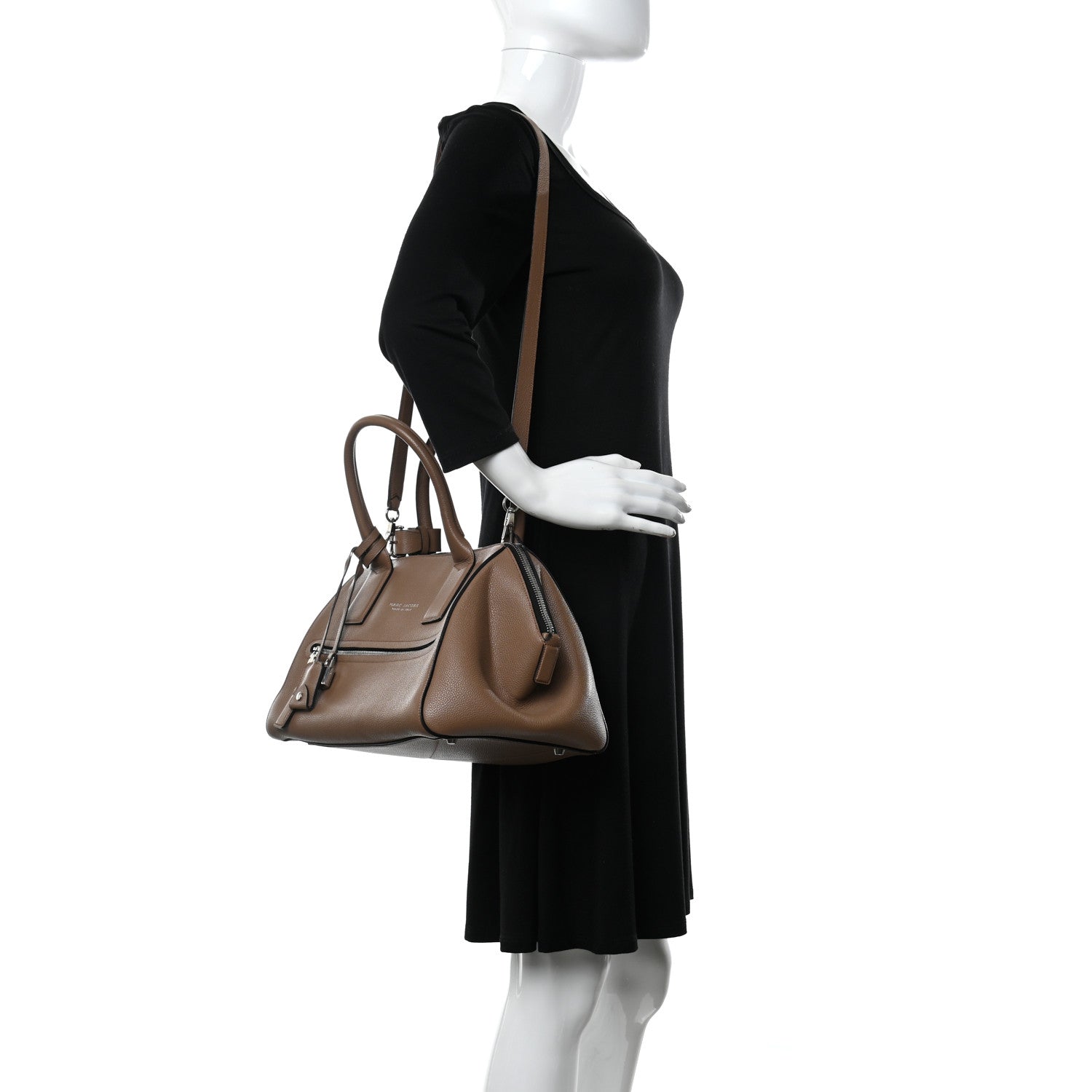 Marc Jacobs Textured Calfskin Small Incognito Satchel Tan 2 of 17