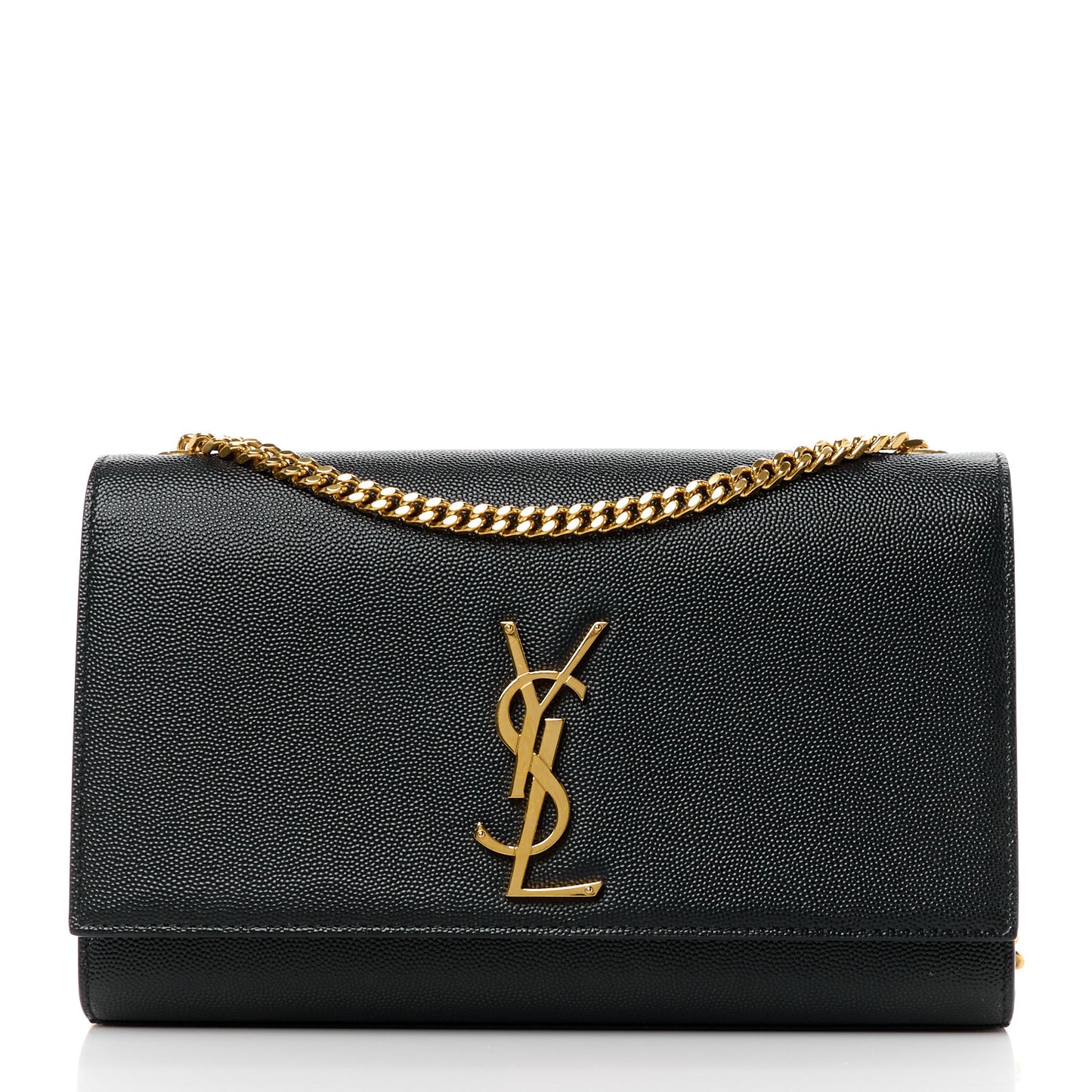 Grain De Poudre Medium Classic Monogram Kate Satchel Black