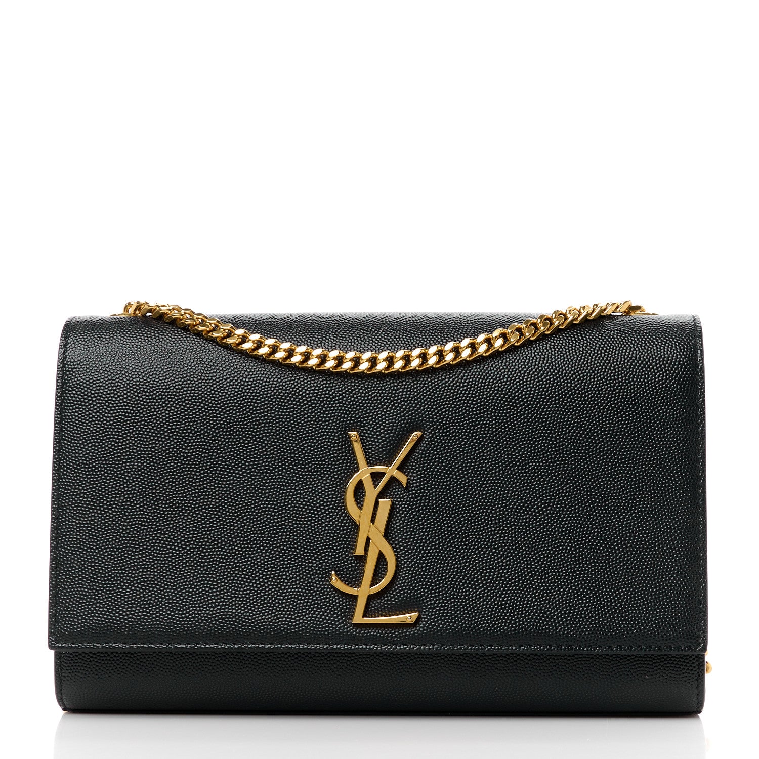 Saint Laurent Grain De Poudre Medium Classic Monogram Kate Satchel Black 1 of 12