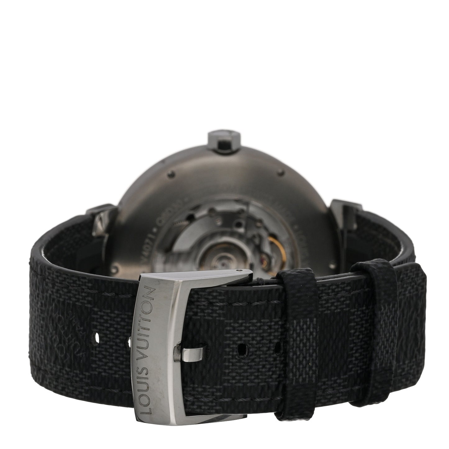 Stainless Steel Damier 41mm Tambour GMT Automatic Watch Graphite