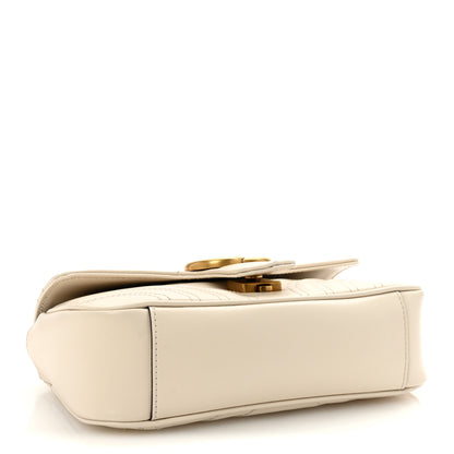 Gucci Calfskin Matelasse Mini GG Marmont Shoulder Bag White 3 of 9