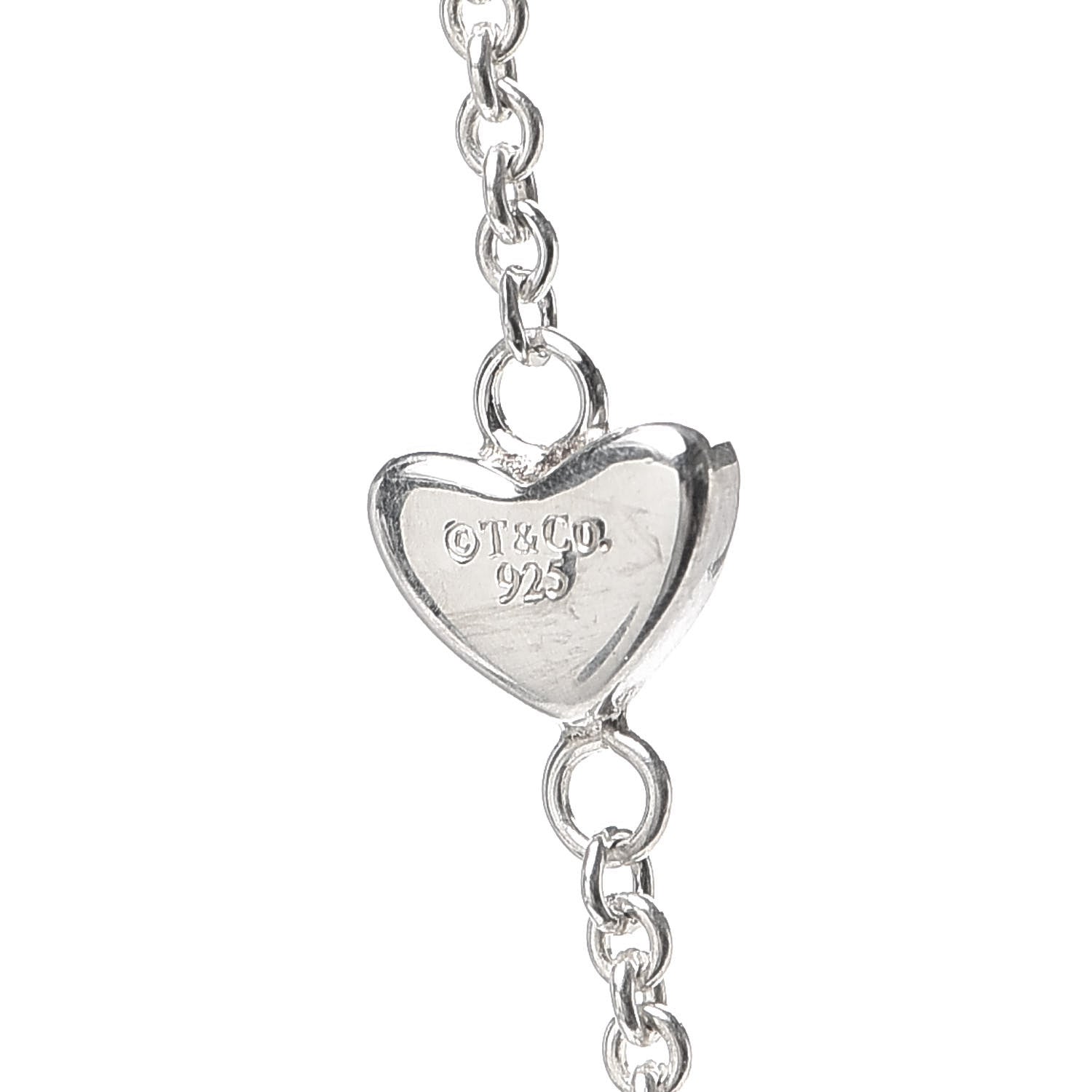 Tiffany Sterling Silver Heart Lariat Necklace 5 of 5