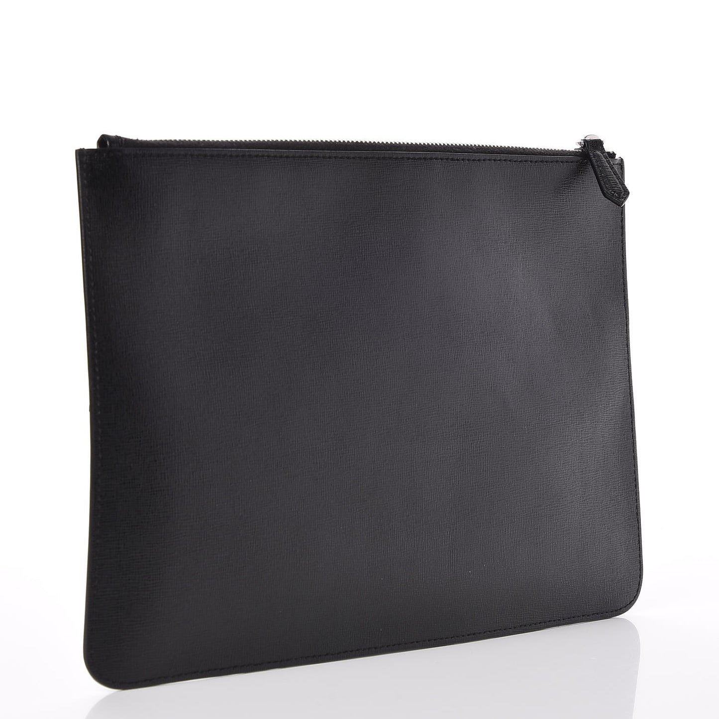 Vitello Elite Flamingo Mink Karlito Studded Pouch Black White Plaster