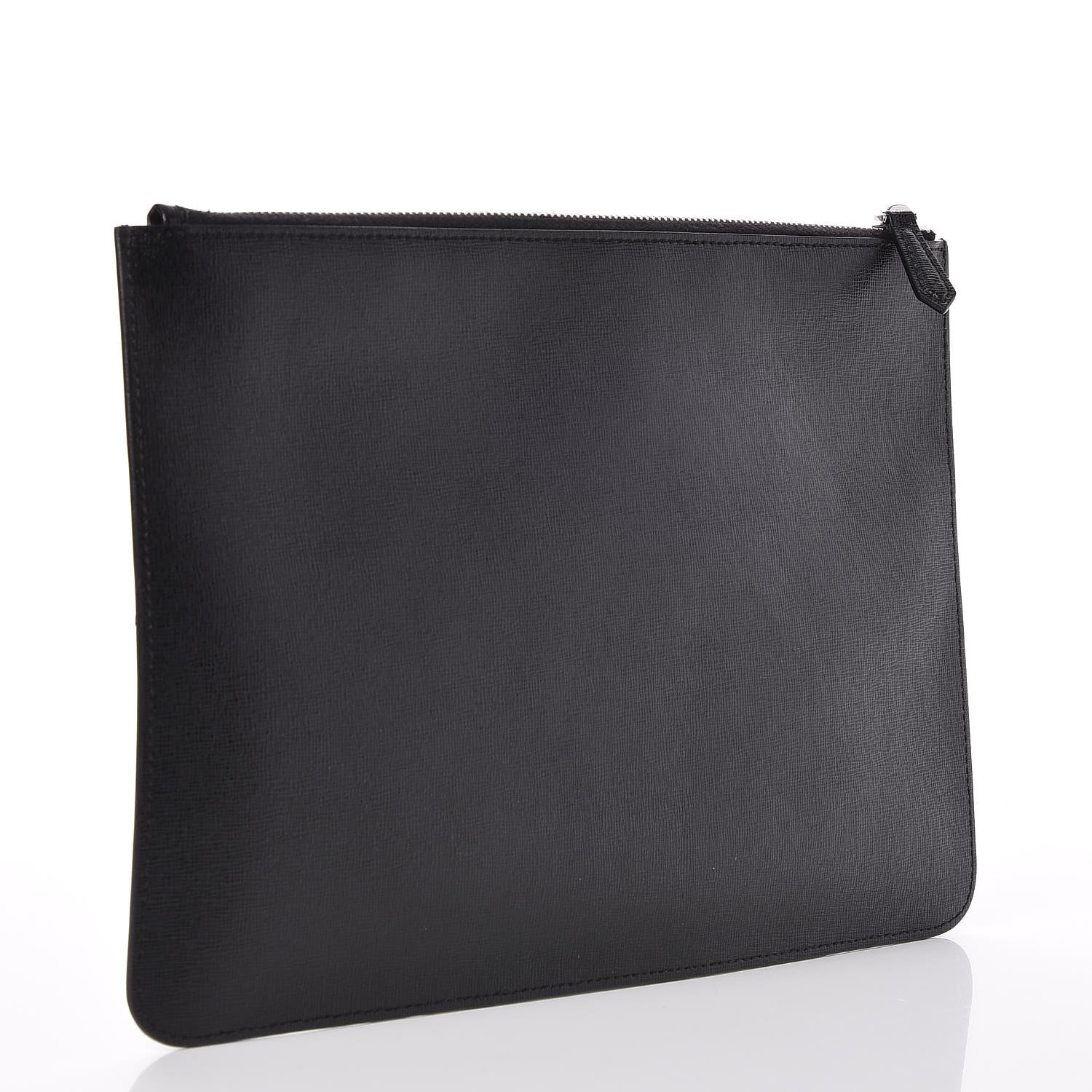 Fendi Vitello Elite Flamingo Mink Karlito Studded Pouch Black White Plaster 3 of 7
