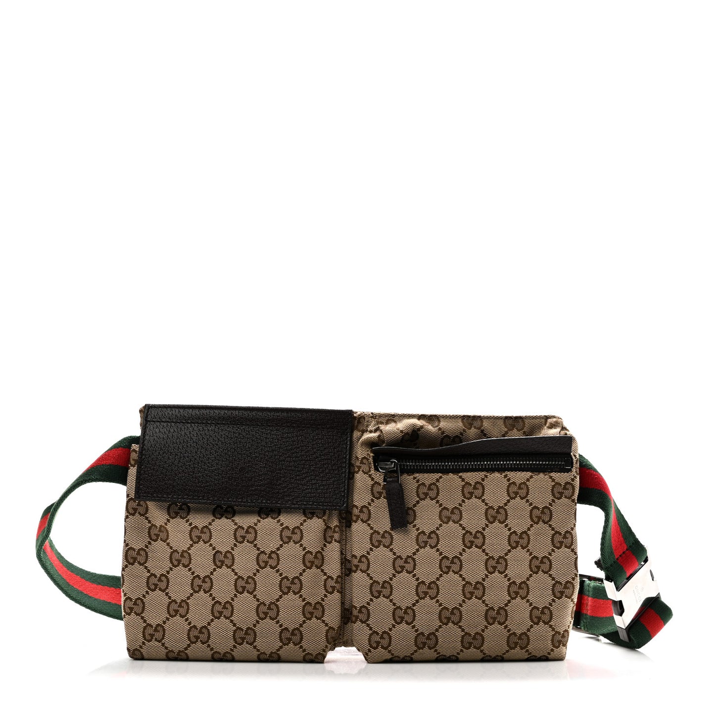 Monogram Web Belt Bag Dark Brown